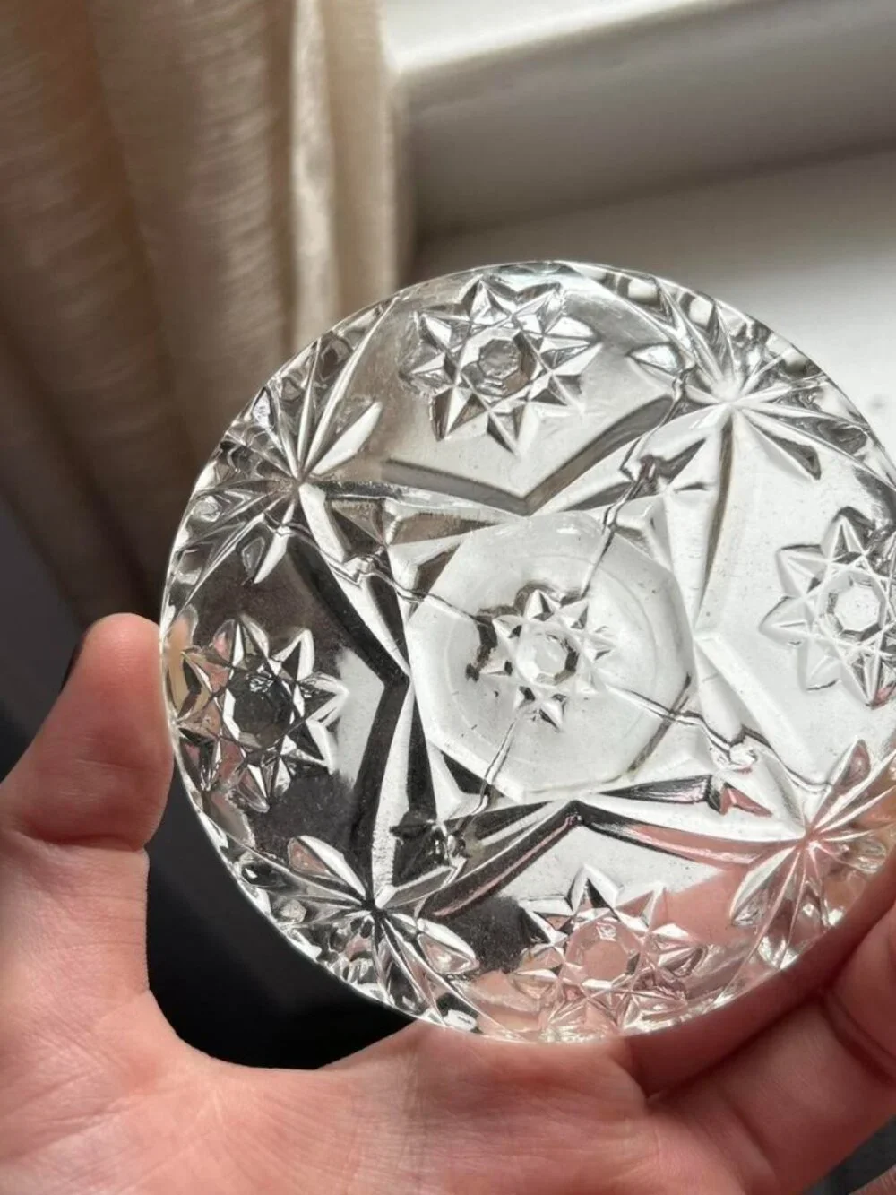 Anchor Hocking Early American Prescut Glass Coaster